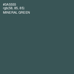#3A5555 - Mineral Green Color Image